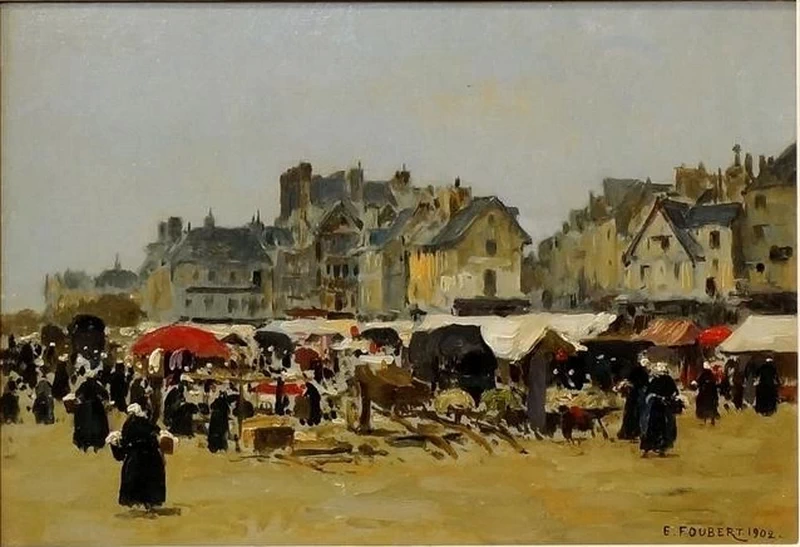 Mercato in una città di provincia, 1902